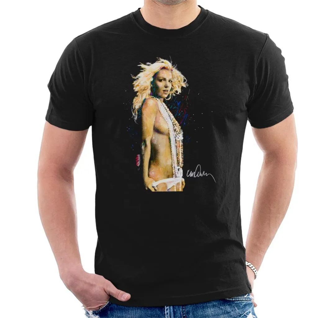 Sidney Maurer Original Portrait Of Britney Spears Necklaces Men's T-Shirt