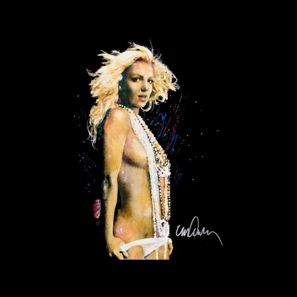 Sidney Maurer Original Portrait Of Britney Spears Necklaces Men's T-Shirt