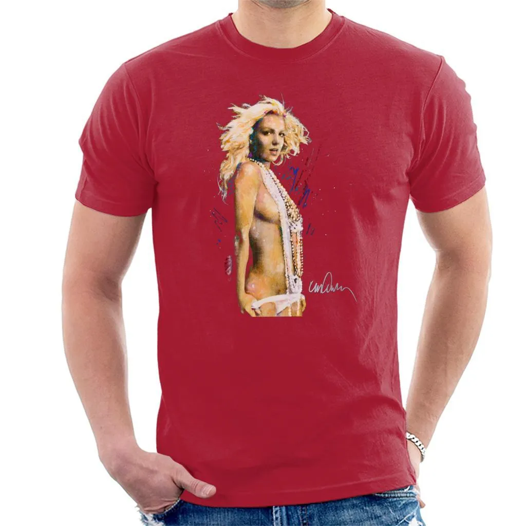 Sidney Maurer Original Portrait Of Britney Spears Necklaces Men's T-Shirt