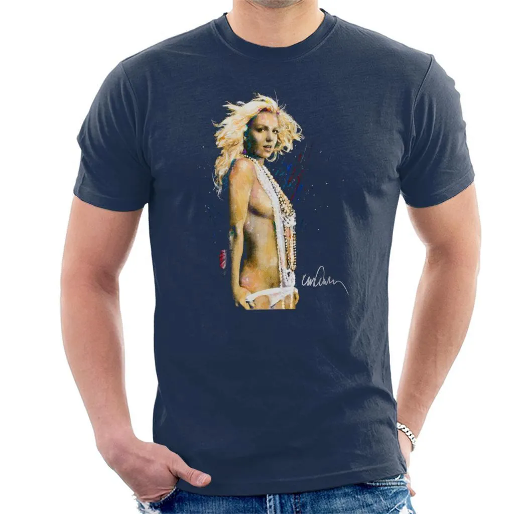 Sidney Maurer Original Portrait Of Britney Spears Necklaces Men's T-Shirt