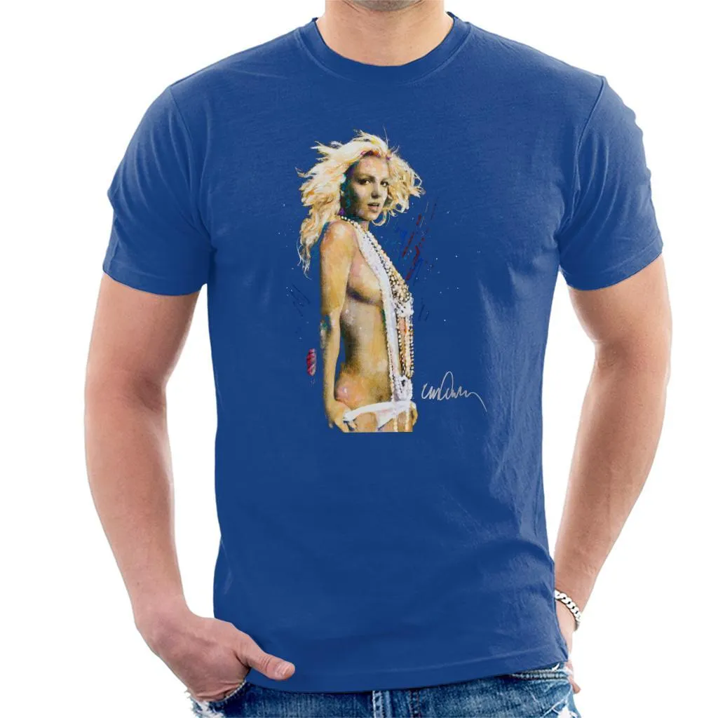 Sidney Maurer Original Portrait Of Britney Spears Necklaces Men's T-Shirt