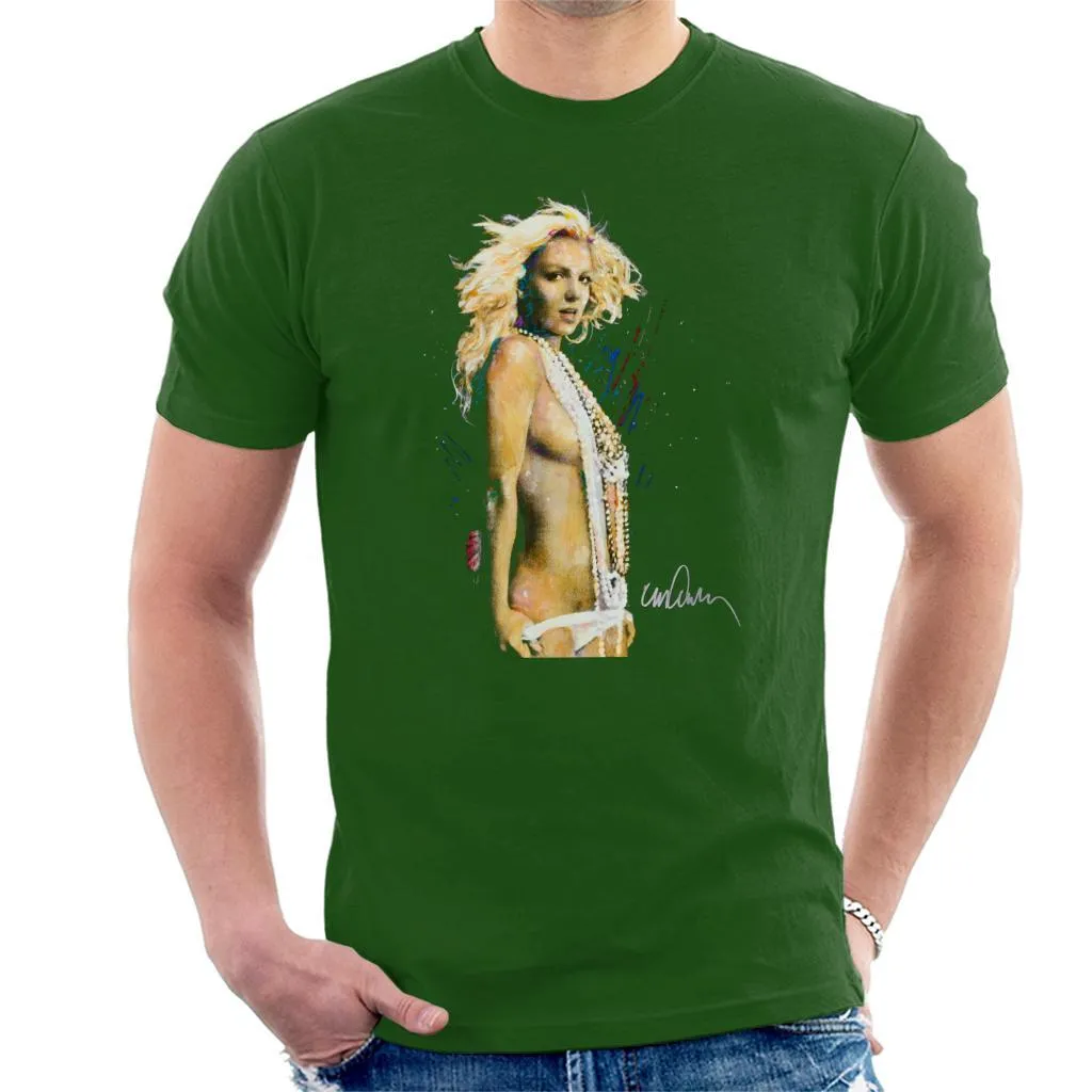 Sidney Maurer Original Portrait Of Britney Spears Necklaces Men's T-Shirt