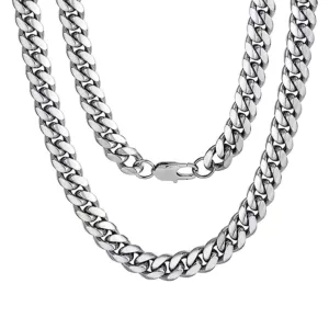 Stainless Steel Cuban Chain Hip Hop Style Necklace