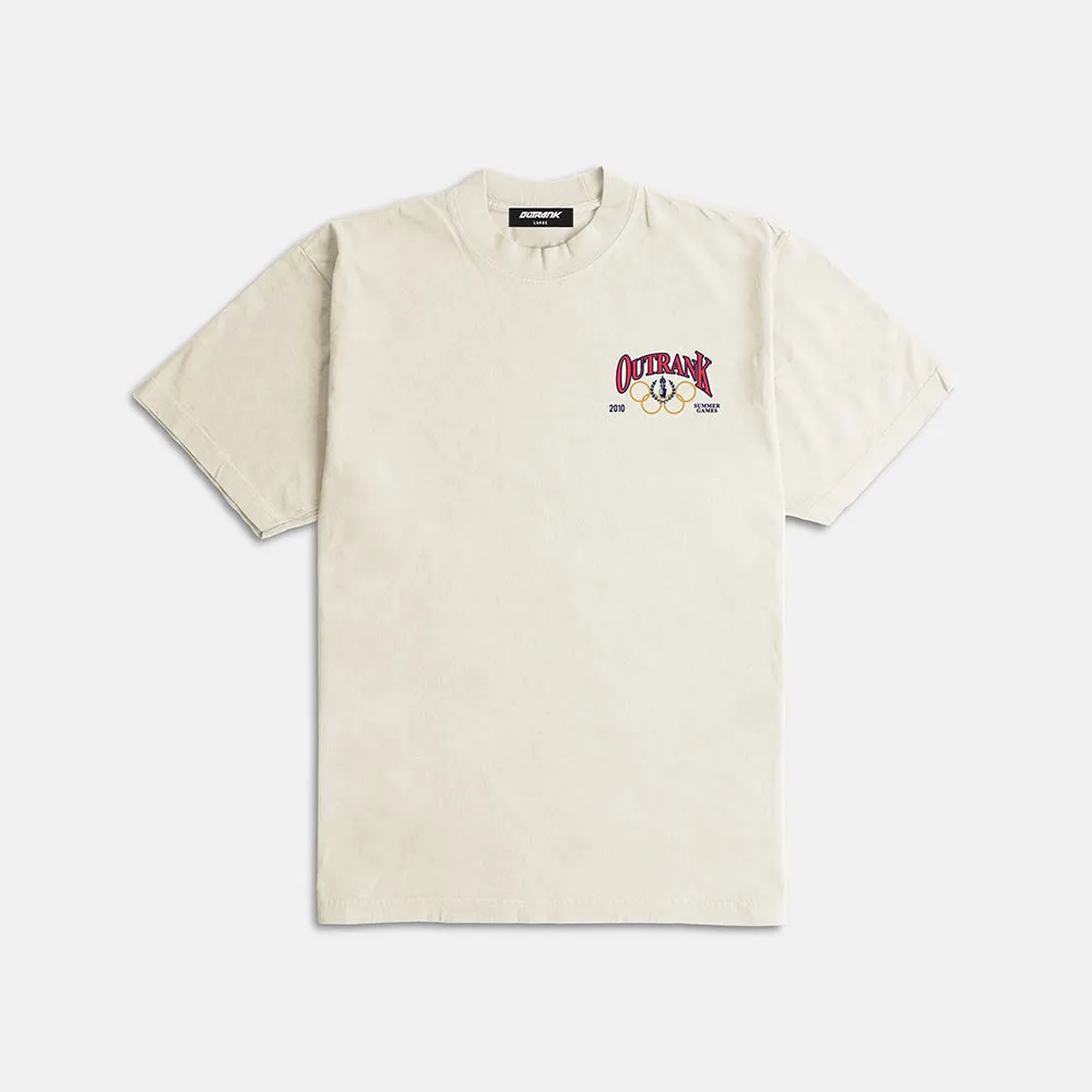 Summer Games Heavyweight Embroidered Vintage White T-shirt