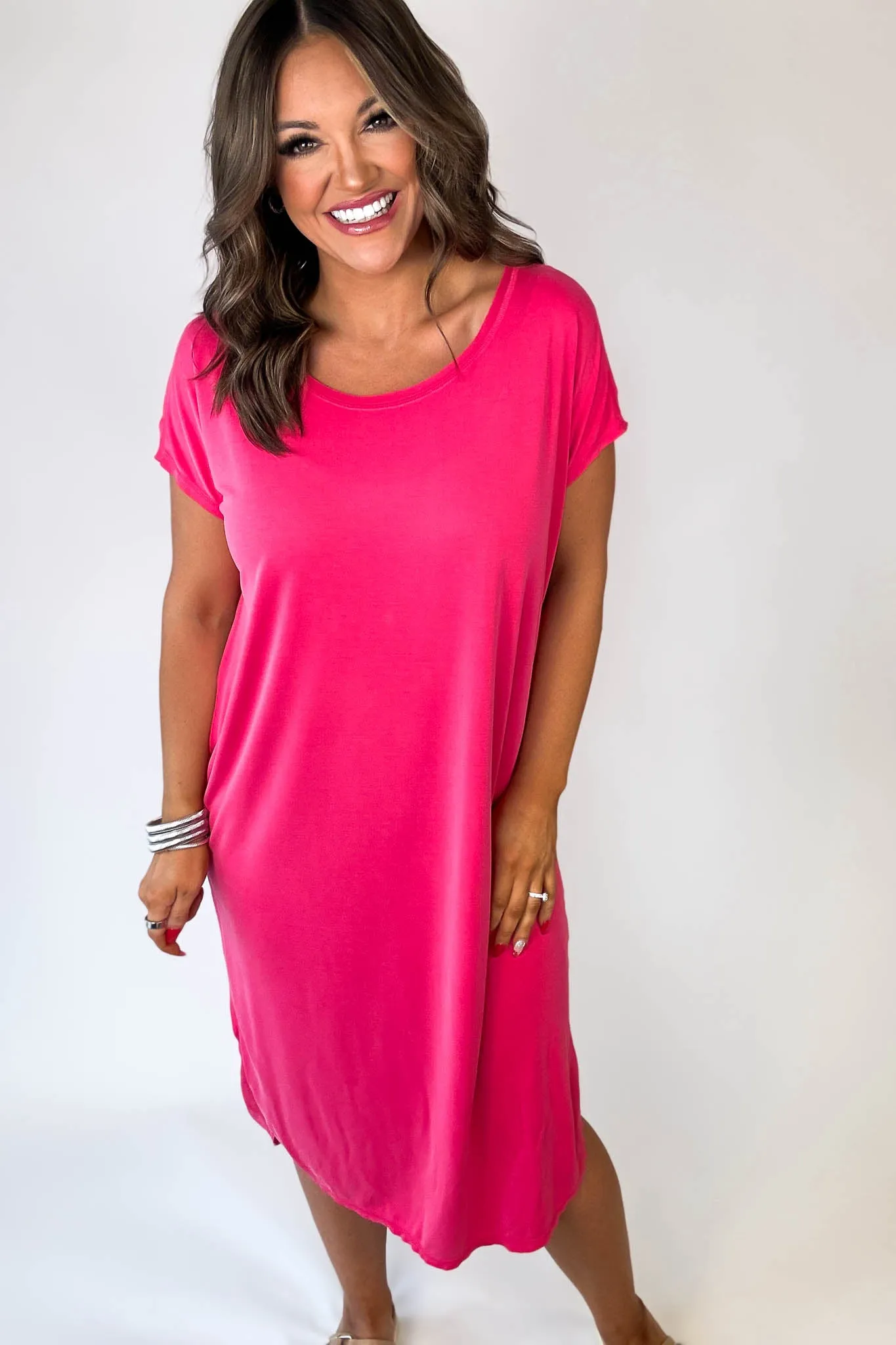 Super Soft Raspberry Midi Dress