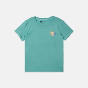 Womens Grow With Aloha Short Sleeve Tee - Caribbean